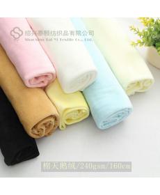 Cotton polyester velvet CVC flannel makeup remover pad fabric powder puff fabric plush toy fabric