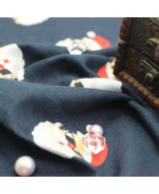 Cotton 2/2 printed serge 32S factory ready stock