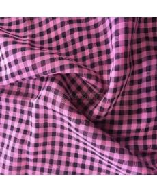 Cationic two-color small square chiffon_chiffon shirt_fashion women's clothing_fabric_new spray weaving--Global Textile 