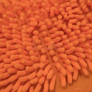 Spot factory direct sales mop velvet knitted polyester orange floor mat fabric