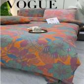 Cotton double-layer gauze fabric 40-count pure cotton jacquard home wear four-piece set crepe crepe fabric wide width