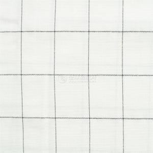 NTR polyester nylon viscose weft elastic breathable imitation linen plaid autumn and winter fashion women's fabric